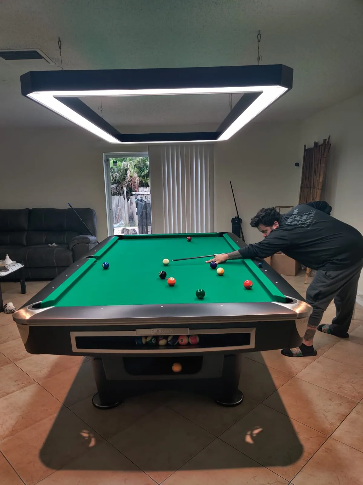 Custom residential pool table light