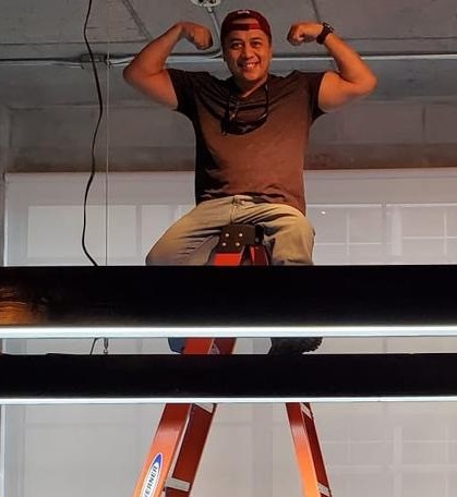 Richie De Los Santos with an RD Lights installation